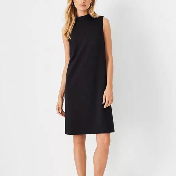 NWT Ann Taylor Mock Neck Shift Dress in Double Knit - Picture 1 of 2